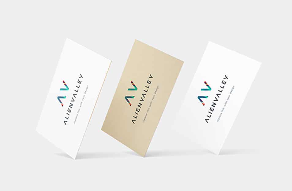 Floating Business Cards