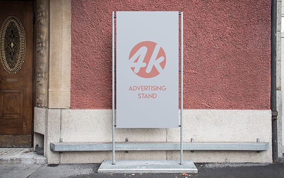 Free Advertising Stand MockUp