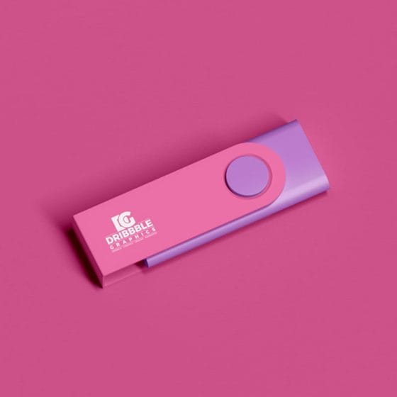 Free Branding USB Flash Drive Mockup