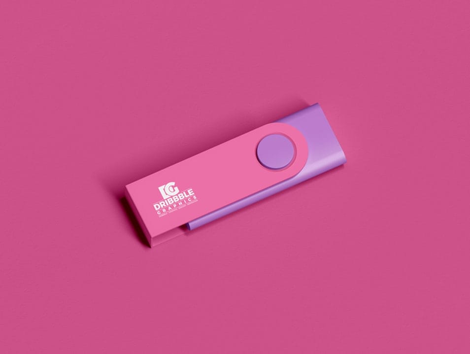 Free Branding Usb Flash Drive Mockup