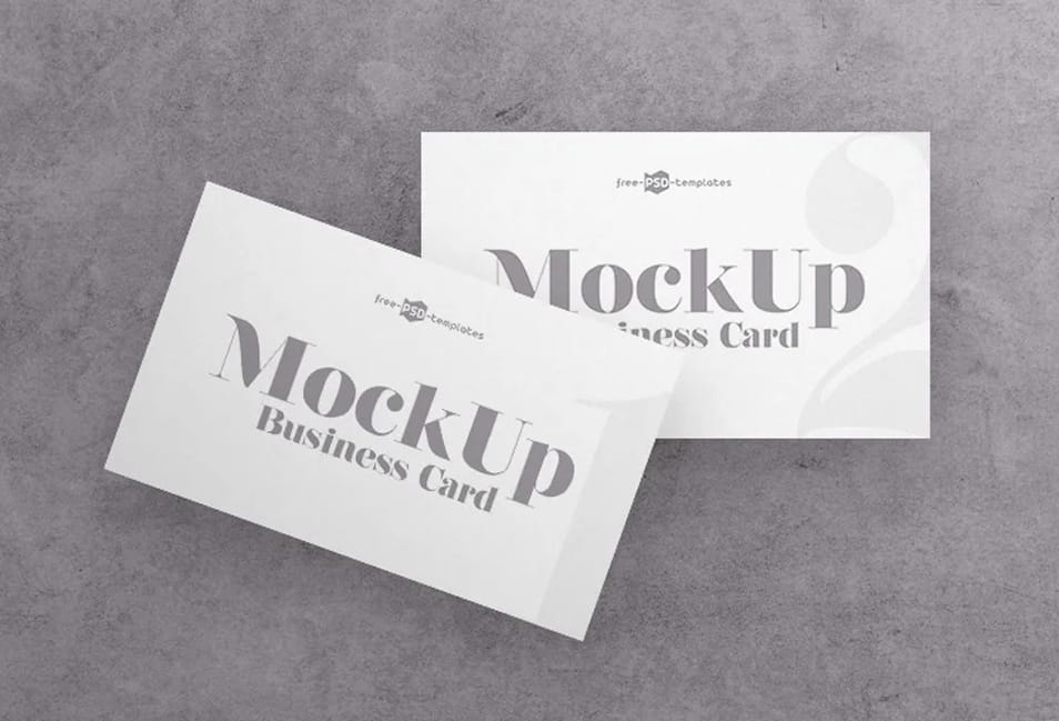 Free Business Card V04 Mock-up in PSD