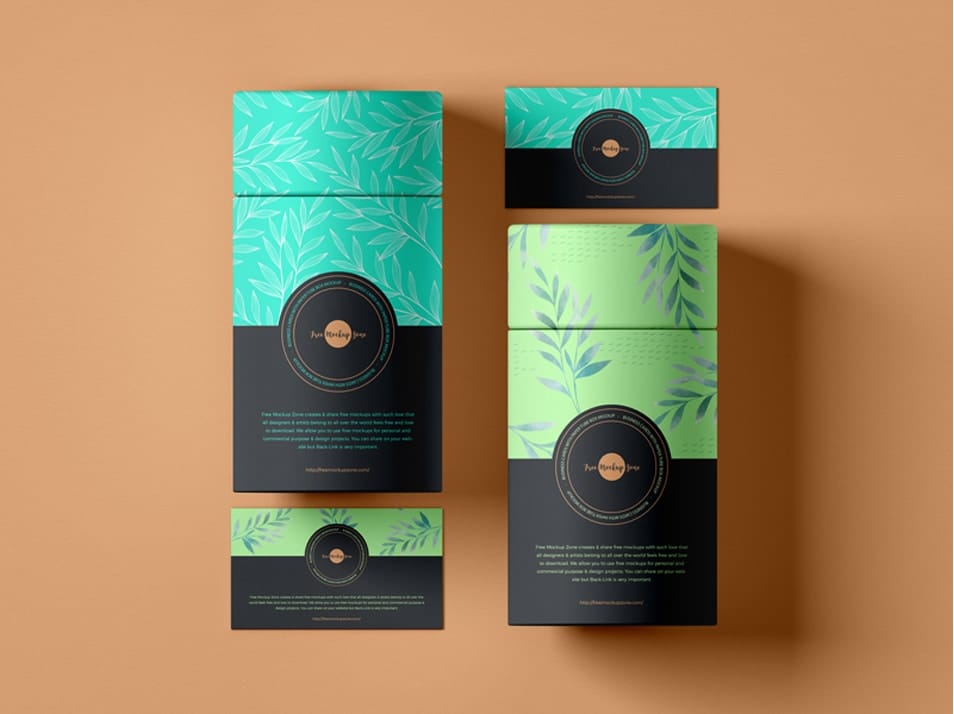 Free Business Cards With Paper Tube Box Mockup