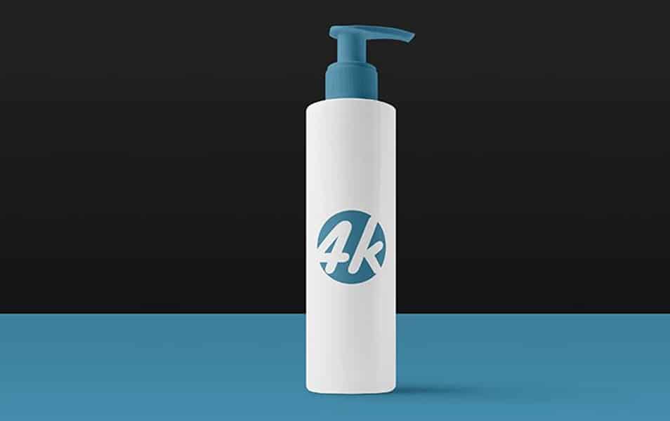 Free Cosmetic Bottle Dispenser MockUp
