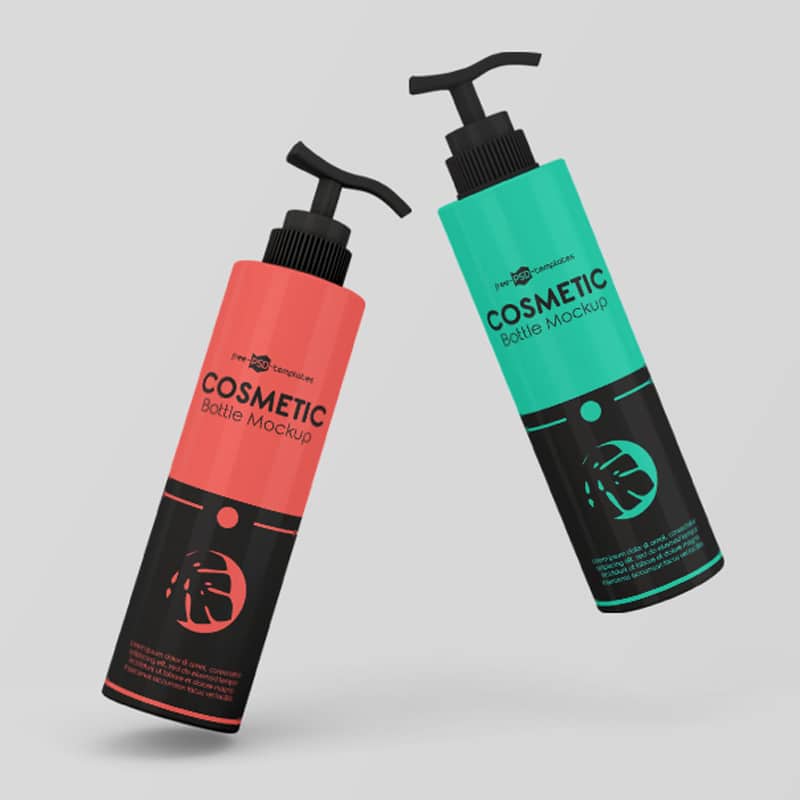 Free Cosmetic Bottles Mockups