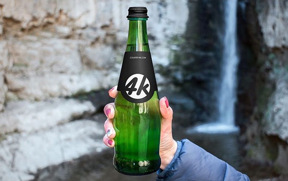 Free Glass Bottle MockUp