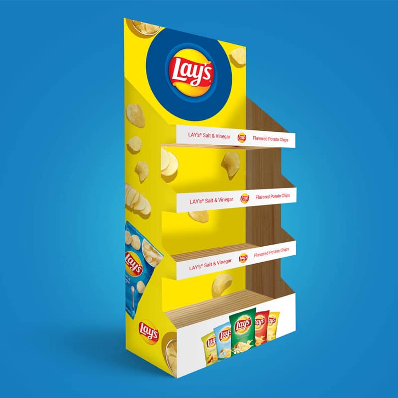 Free In-Store Product Display Rack Stand Mockup PSD