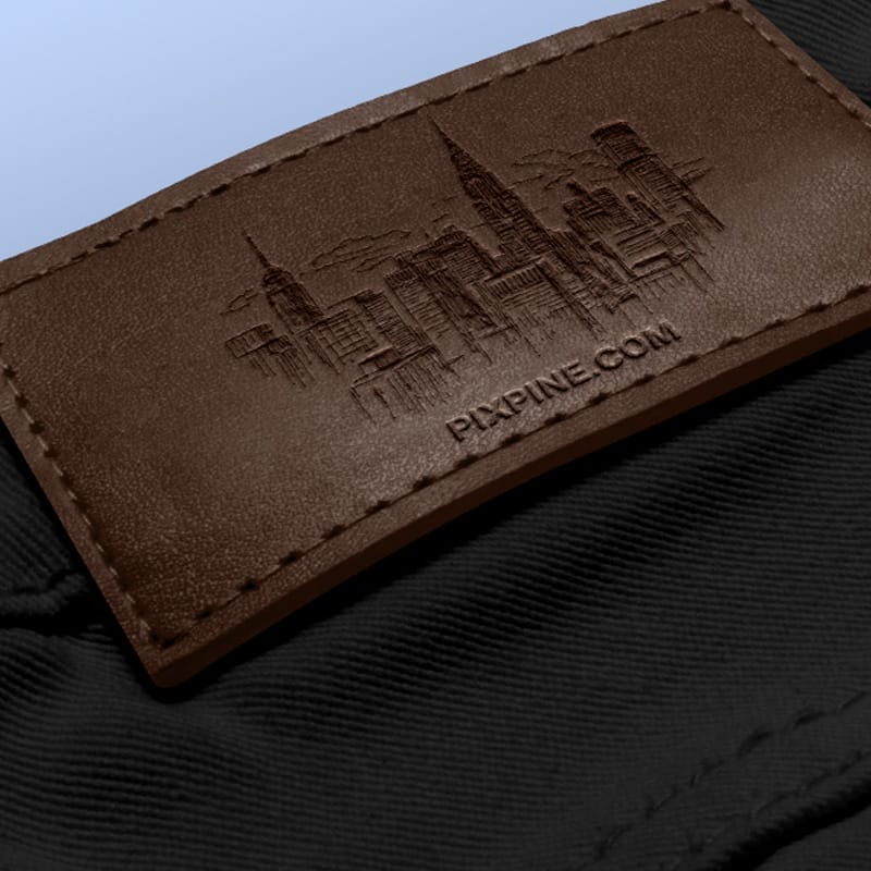 Free Jeans Leather Label Mockup