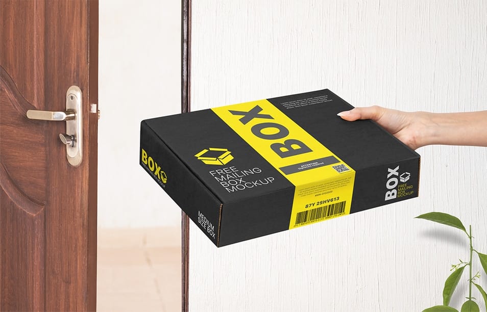 Free Mailing Box Mockup