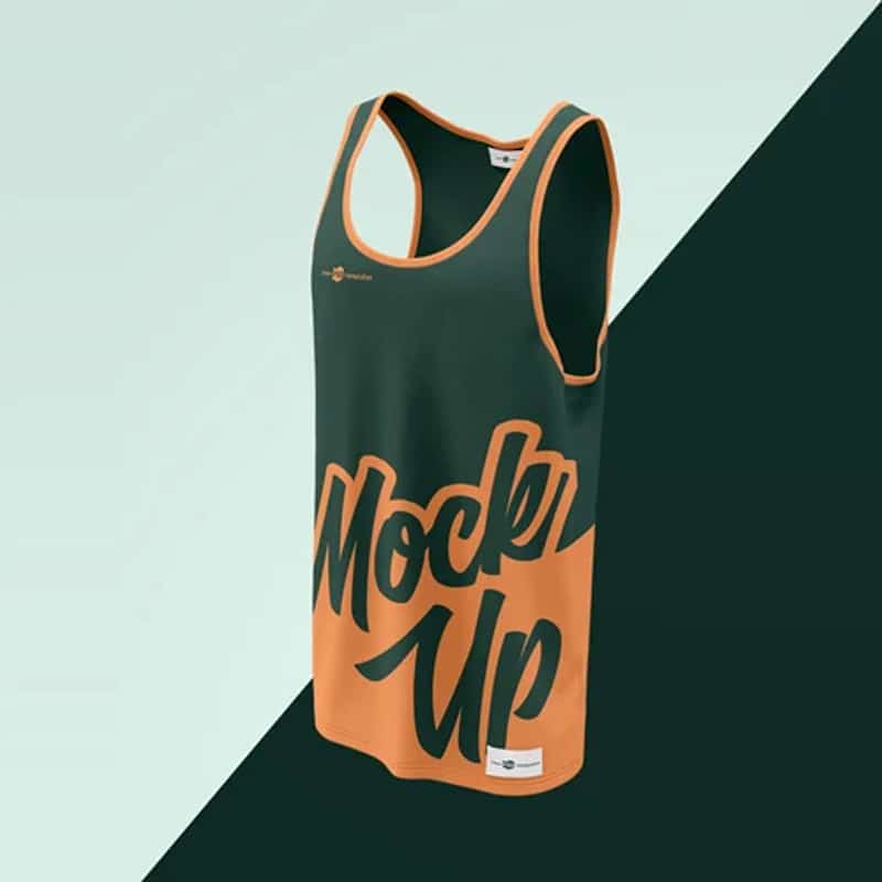 Free Mens Tank Top Long T-Shirts MockUp