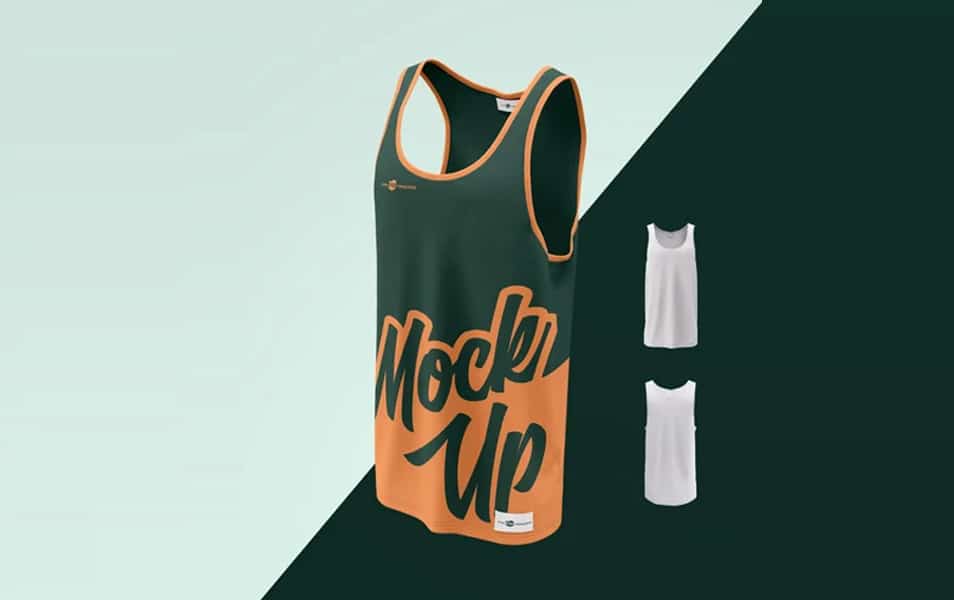 Free Mens Tank Top Long T-Shirts MockUp
