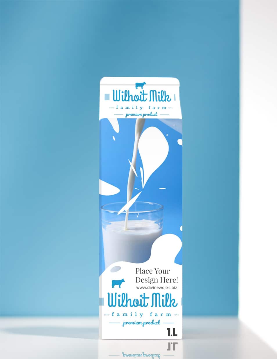 Free Milk Box Mockup