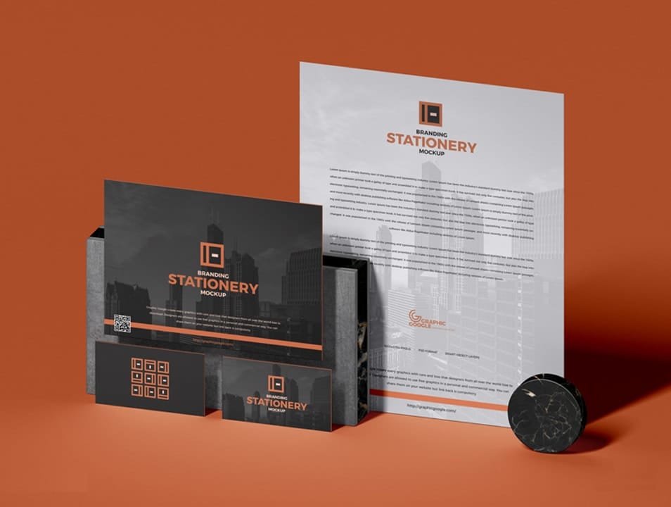 Free Modern Branding Stationery Mockup