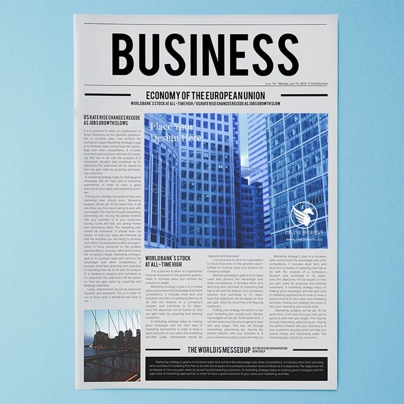 Free Newspapper Ad Mockup