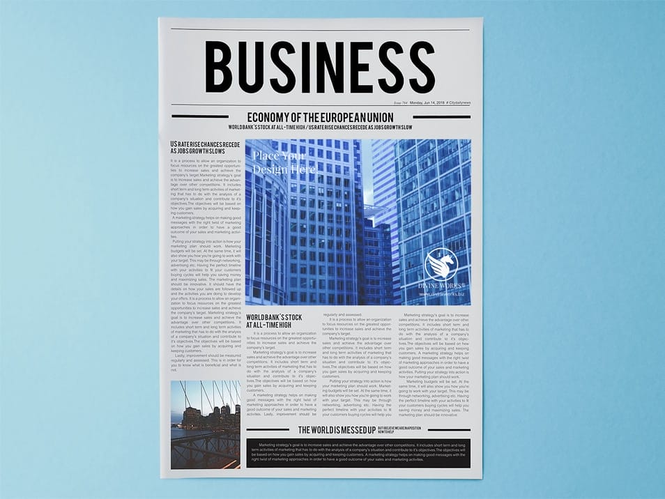 Free Newspapper Ad Mockup