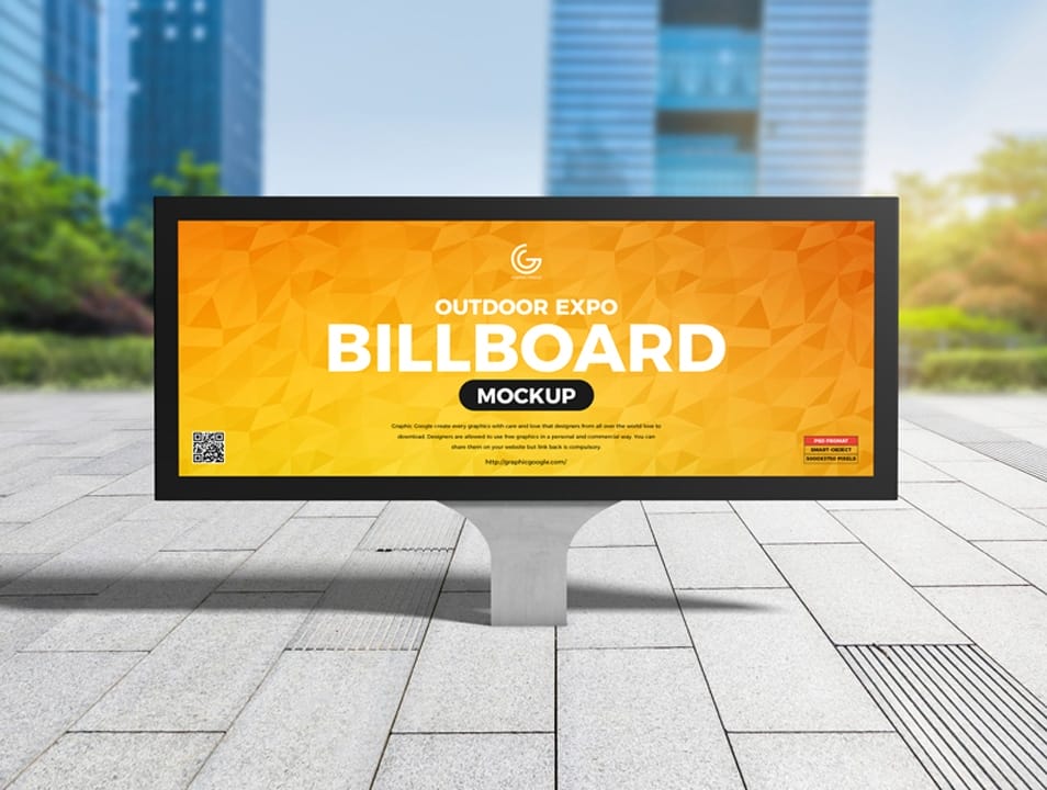 Free Outdoor Expo Billboard Mockup