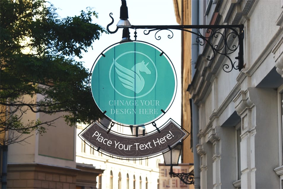 Free Outdoor Signage Mockup