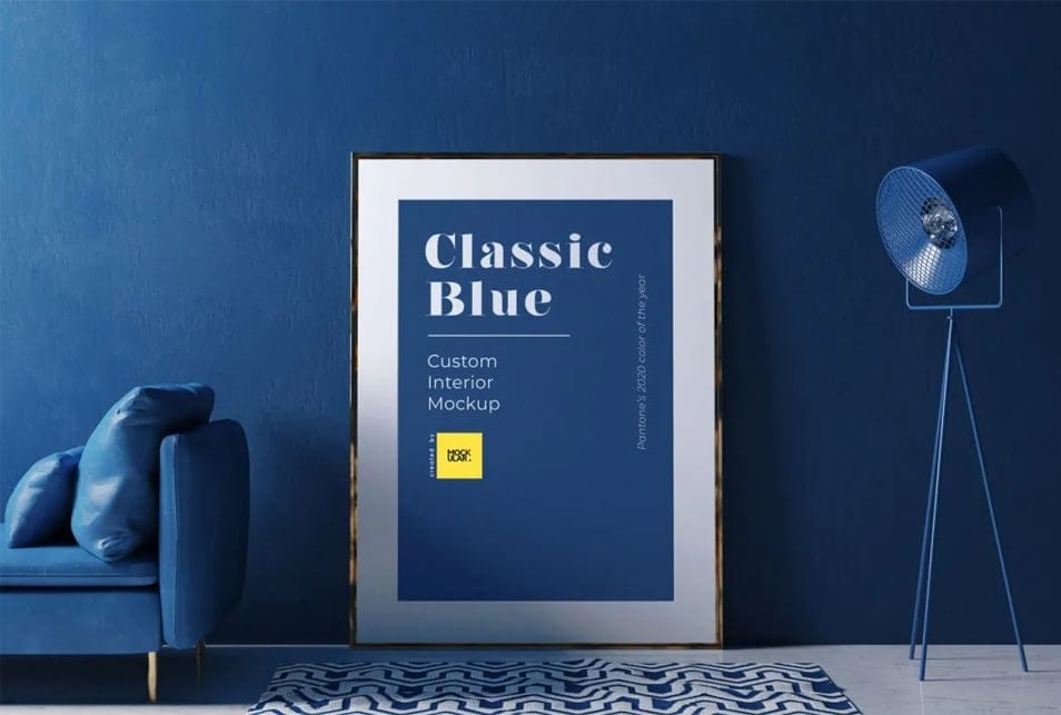 Free Pantone Classic Blue Interior