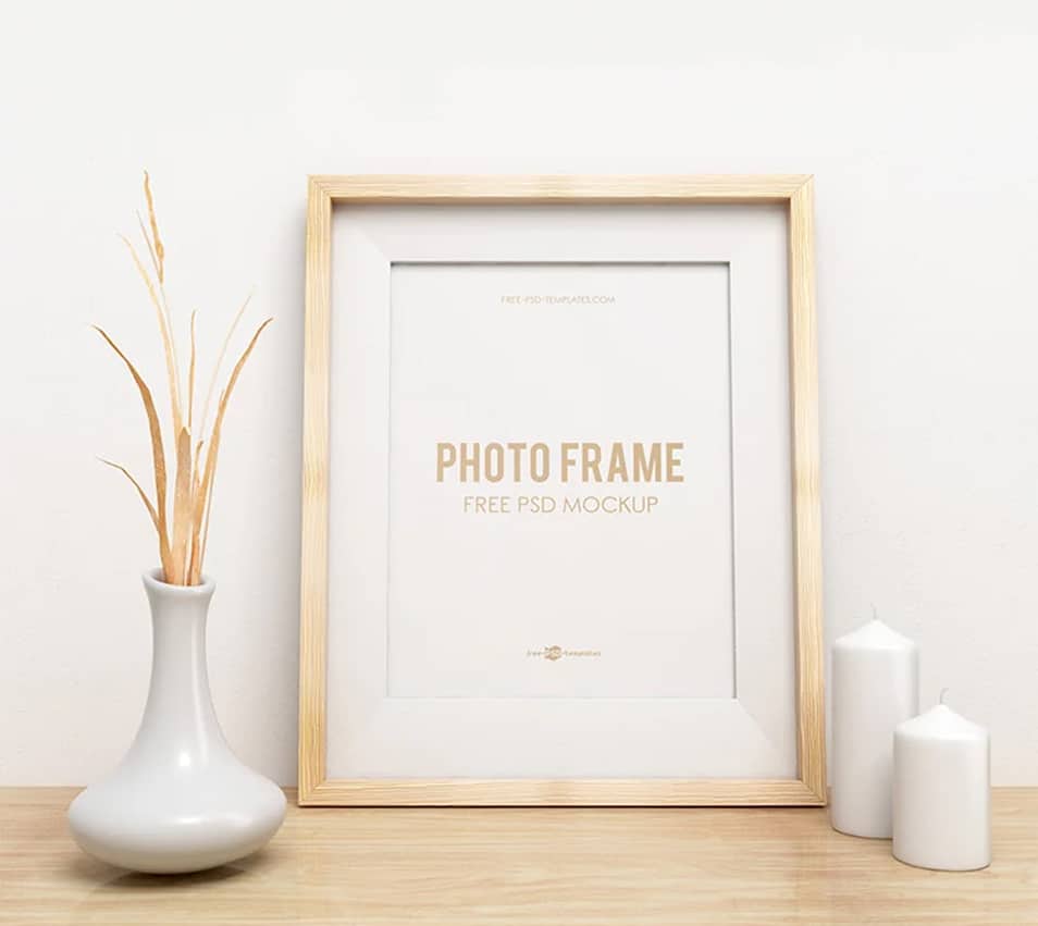 Free Photo Frame Mock-up in PSD