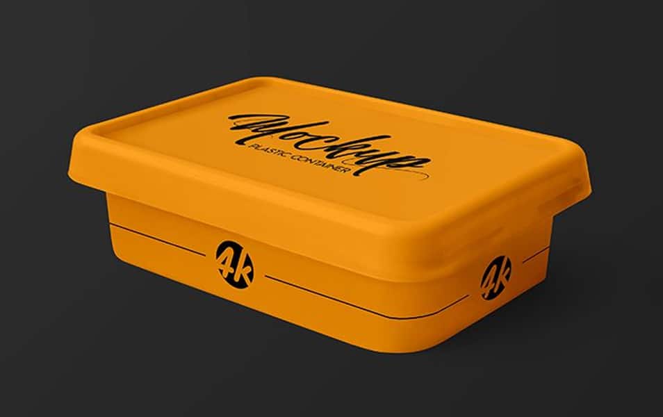 Free Plastic Container MockUp