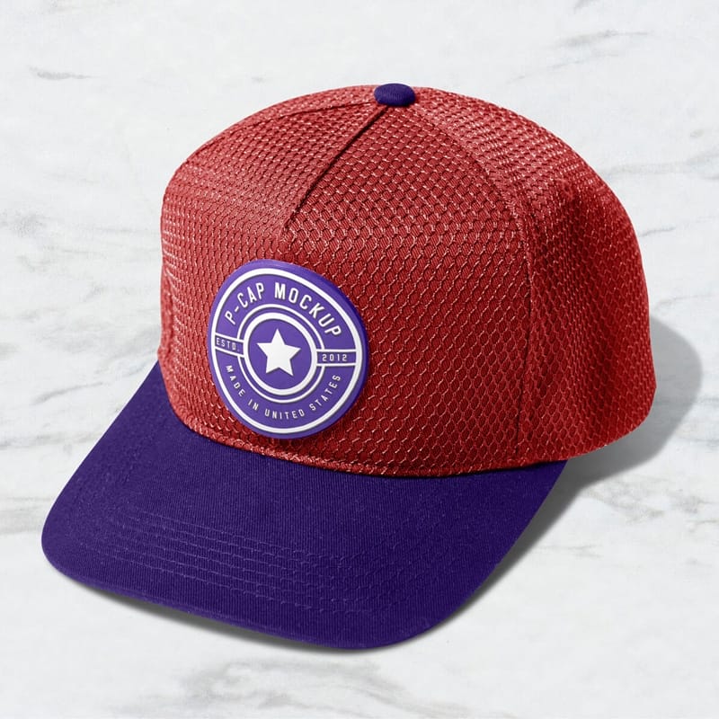 Free Polyester Mesh Breathable Baseball P-Cap Mockup PSD » CSS Author