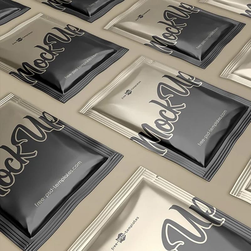 Free Pouch Sachet Mock-ups in PSD