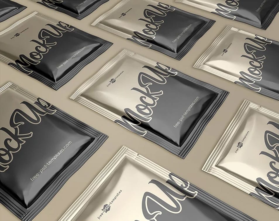 Free Pouch Sachet Mock-ups in PSD