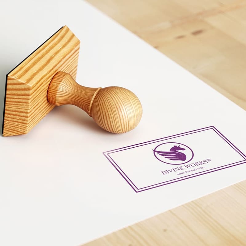 Free Rubber Stamp Logo Mockup