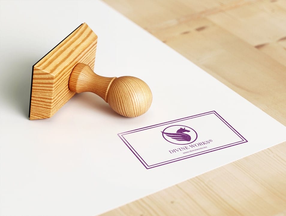 Free Rubber Stamp Logo Mockup