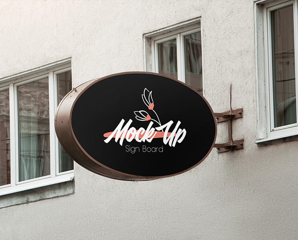 Free Sign Board MockUps