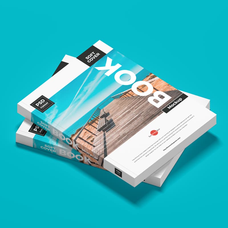Free Soft Cover Book Mockup