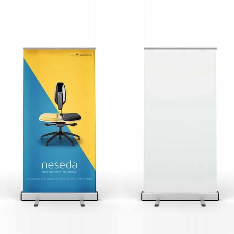 Free Stand Roll-up Banner Mockup