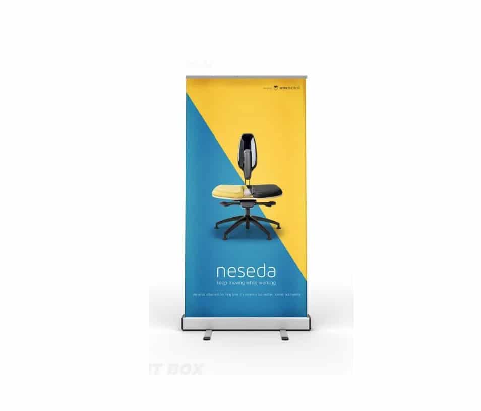 Free Stand Roll-up Banner Mockup