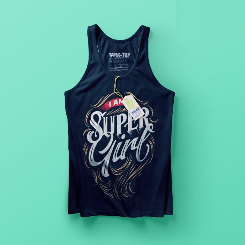 Free Top Tank Tshirt Mockup