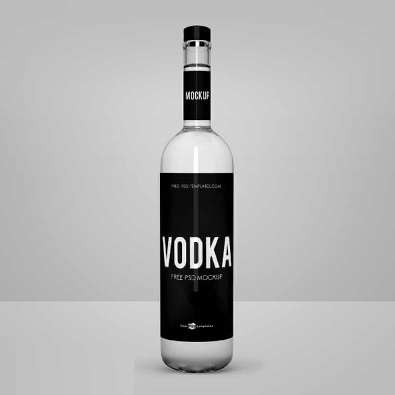 Free Vodka Mock-ups in PSD