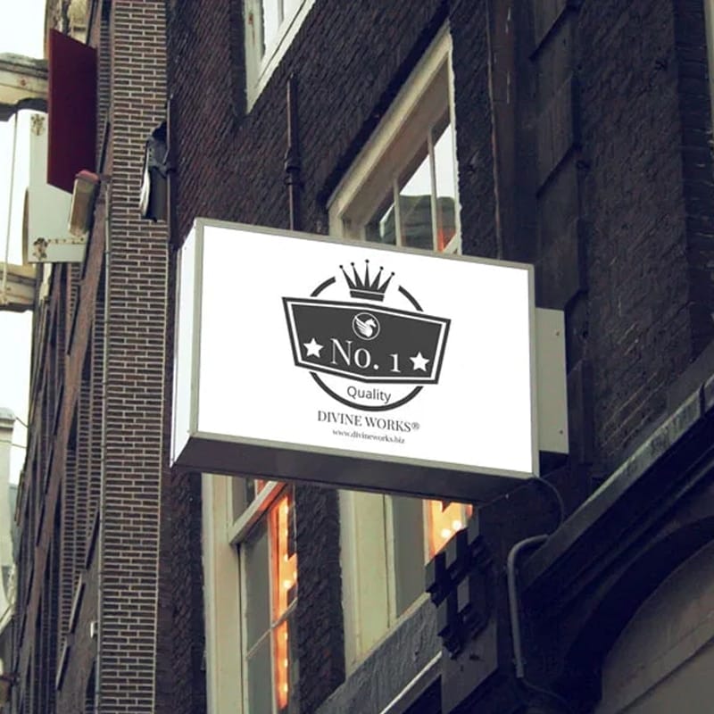 Free Wall Signage Mockup