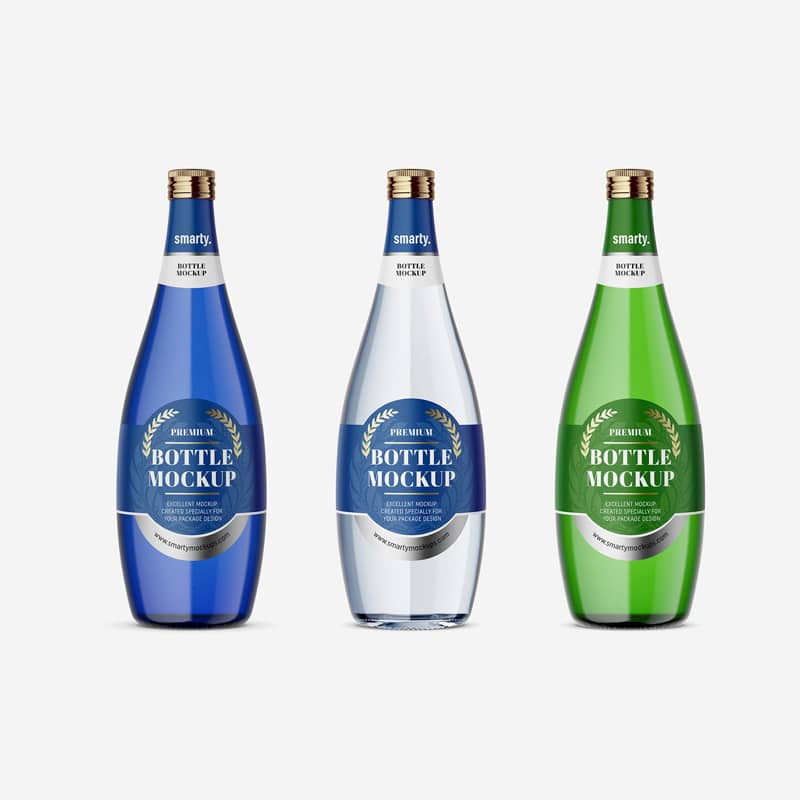 Glass Bottle Mockups Set