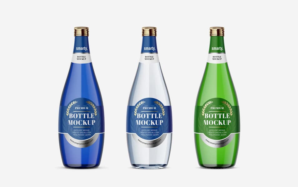 Glass Bottle Mockups Set