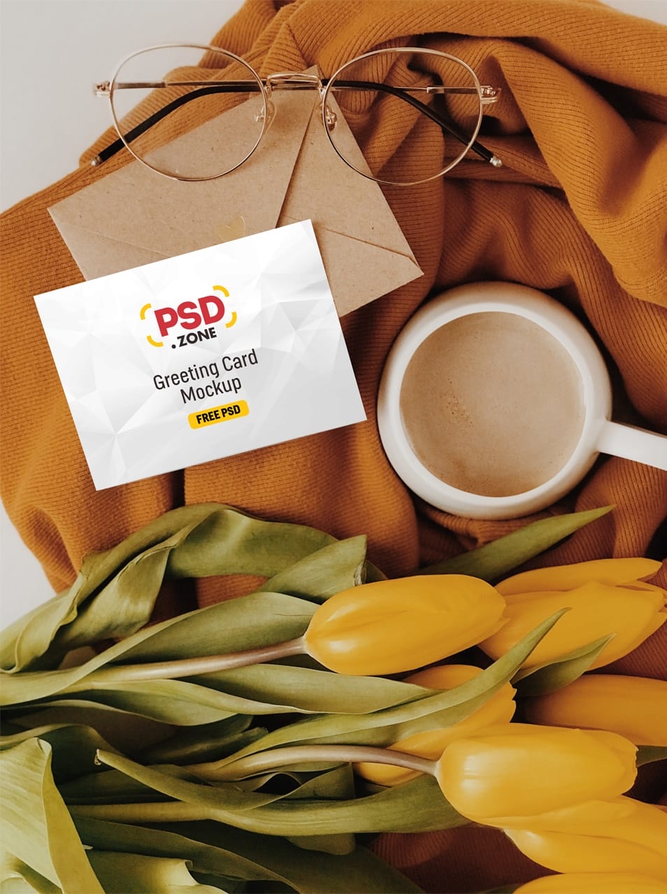 Greeting Card PSD Mockup