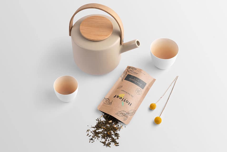 Hotleaf Free Tea Branding Mockup