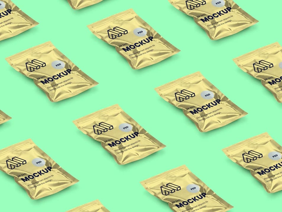 Isometric ZipBag PSD Mockup