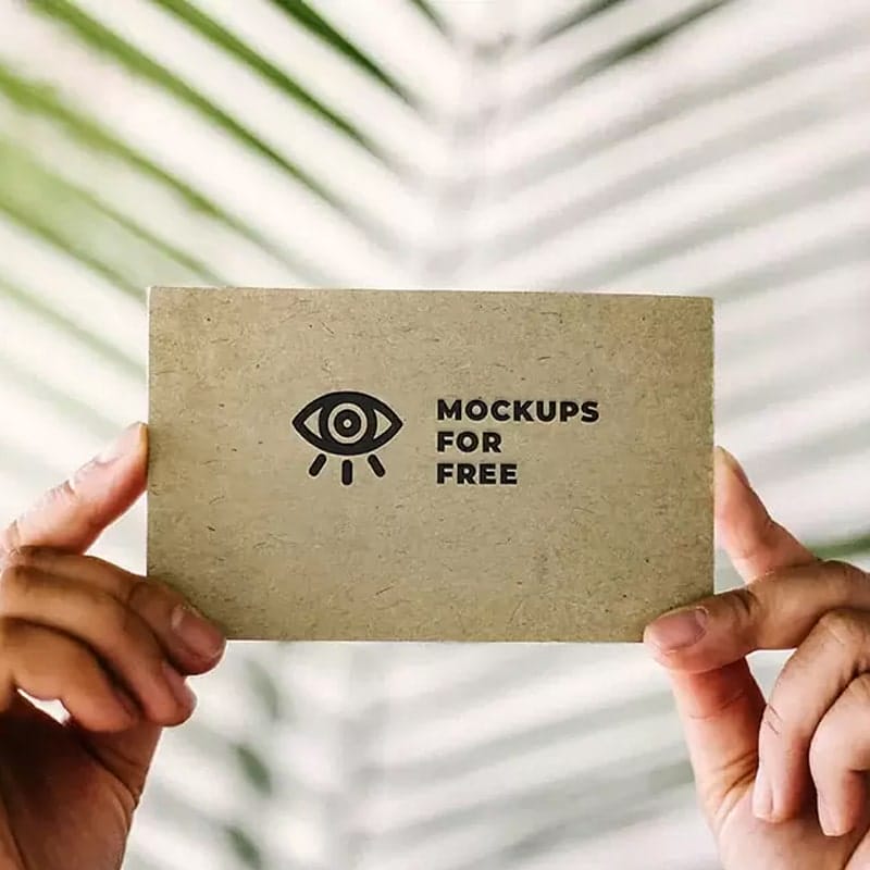 Logo Texture On Card Mockup