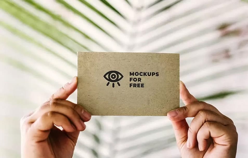 Logo Texture On Card Mockup
