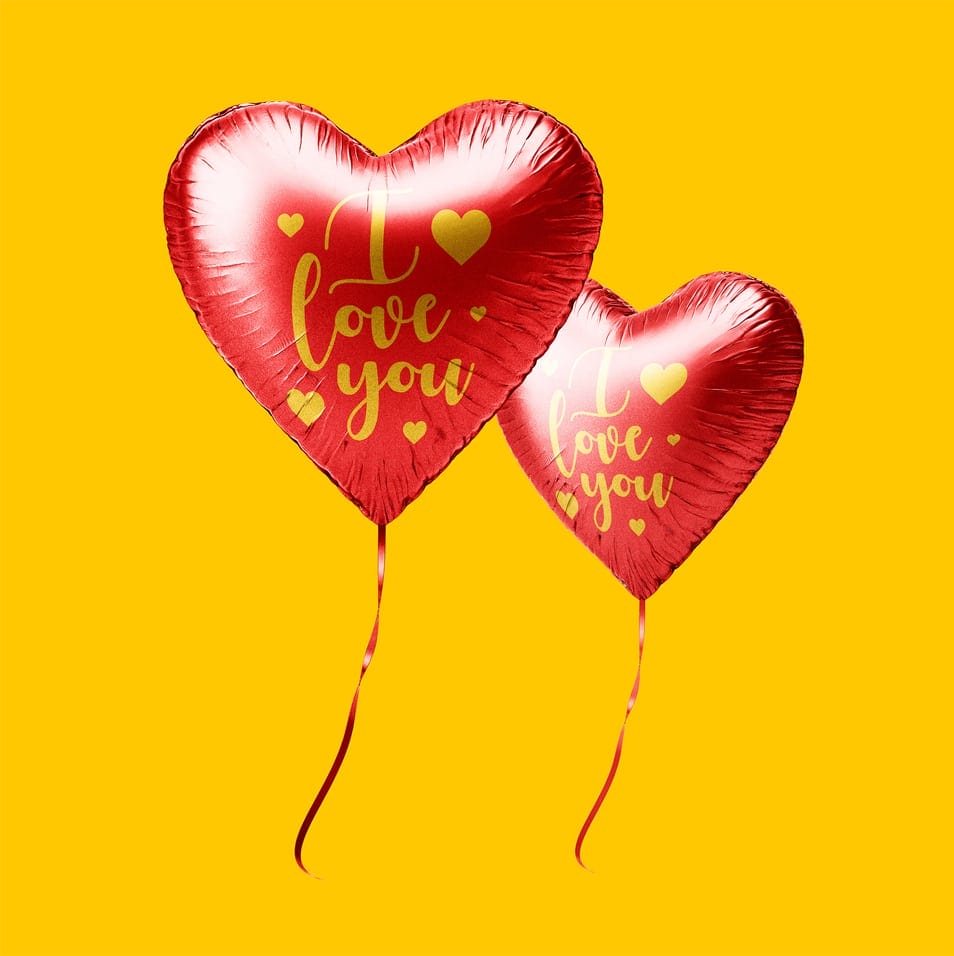 Love Baloons Mockup