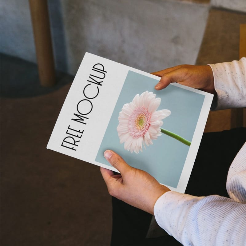 Magazine in Hands Mockup