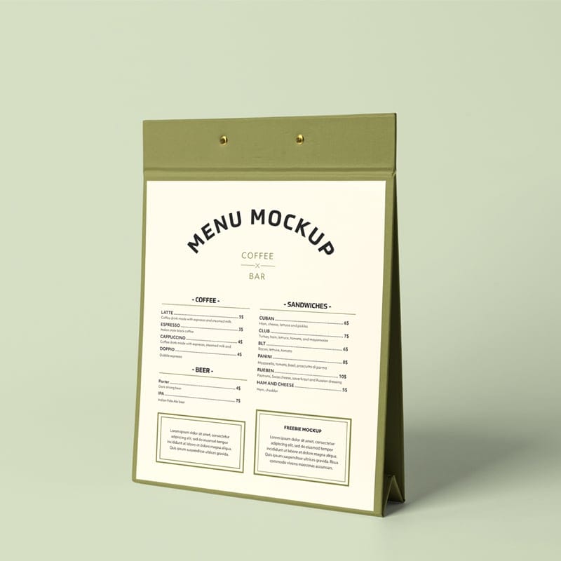 Menu Stand PSD Mockup
