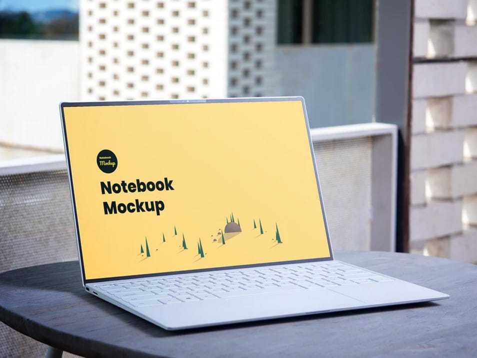 Notebook PSD Mockup