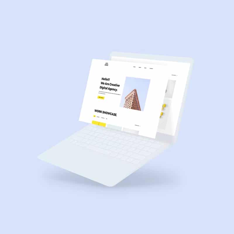Notebook Screen Mockup