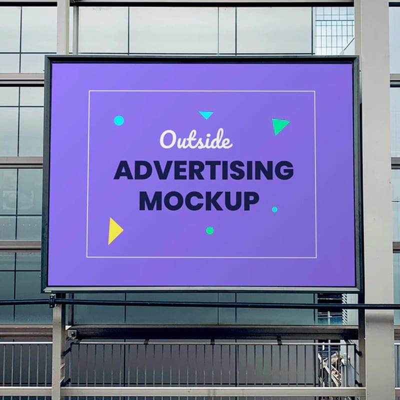 Outdoor Advertising Panel PSD Mockup