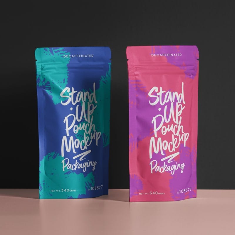 PSD Pouch Packaging Mockup Set