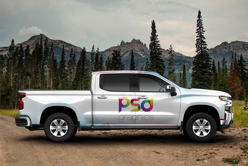 Pickup Truck Mockup PSD